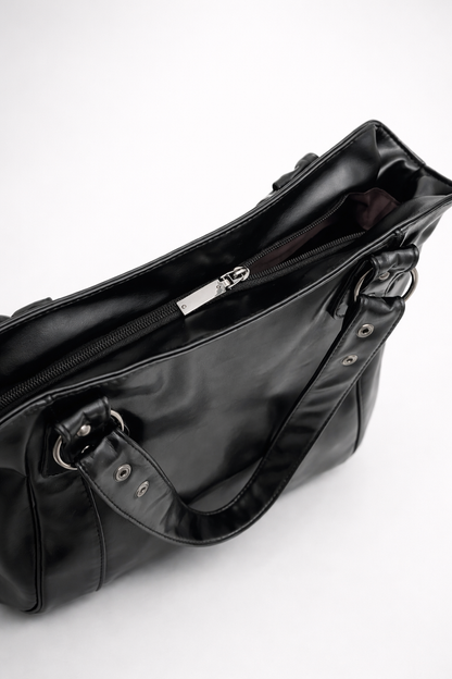 Large black handbag for school