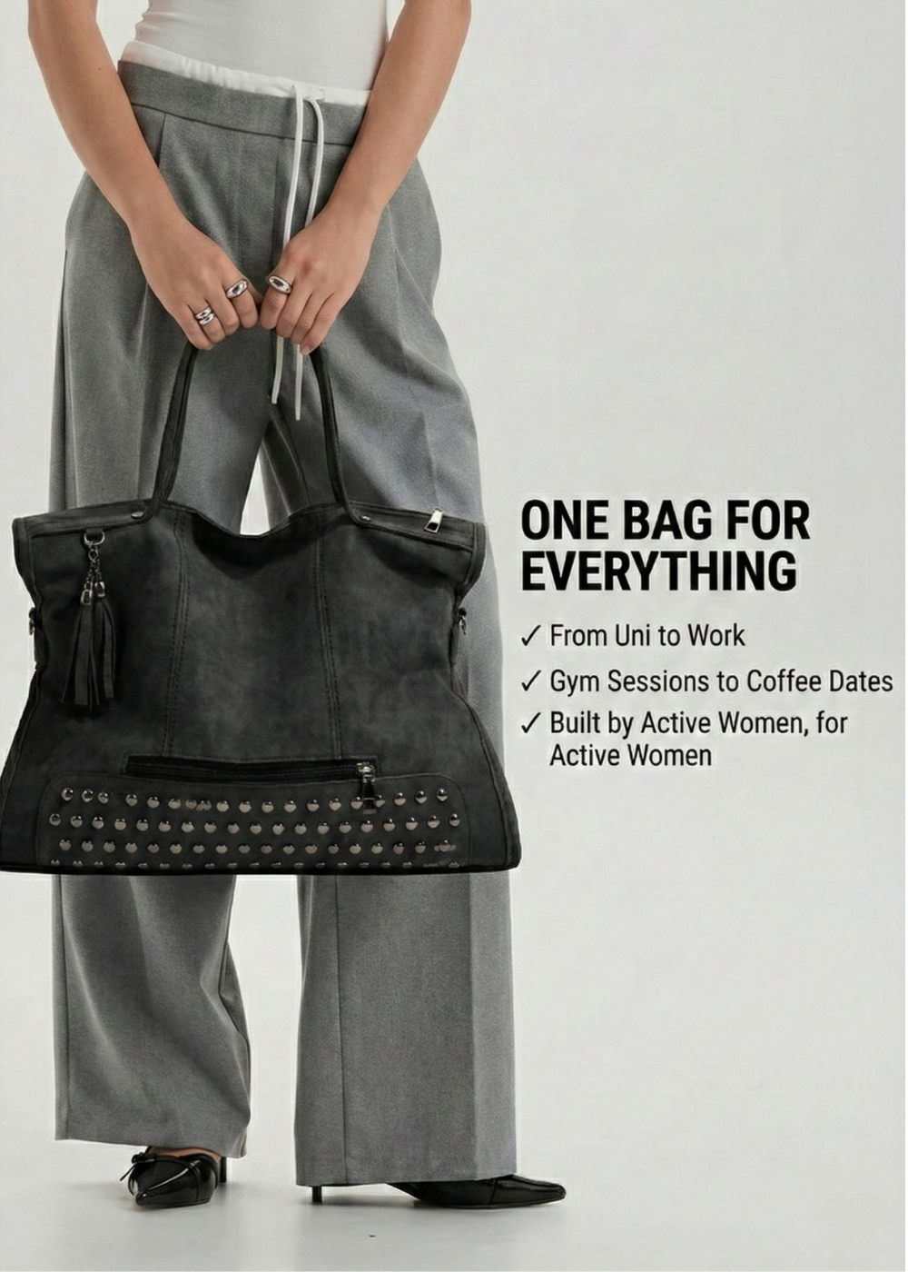 Large black work bag