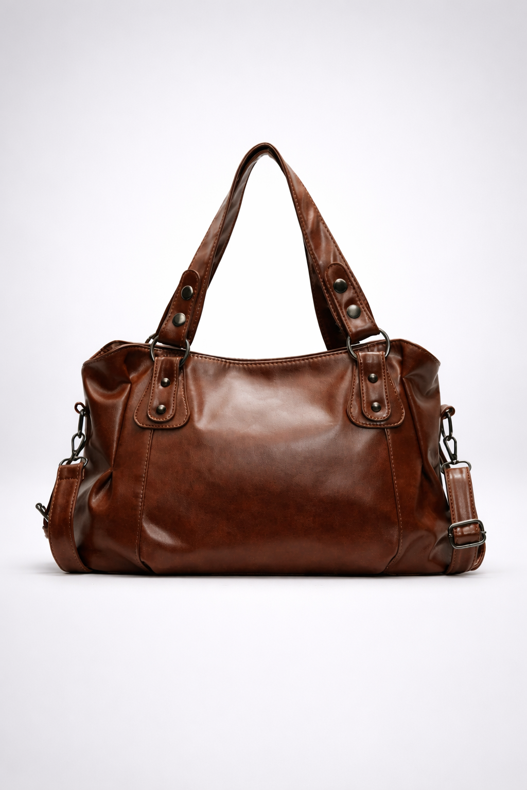 Large brown handbag for school
