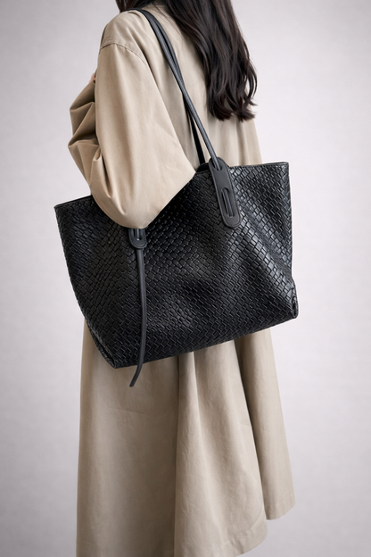 Large Vegan leather bag for work