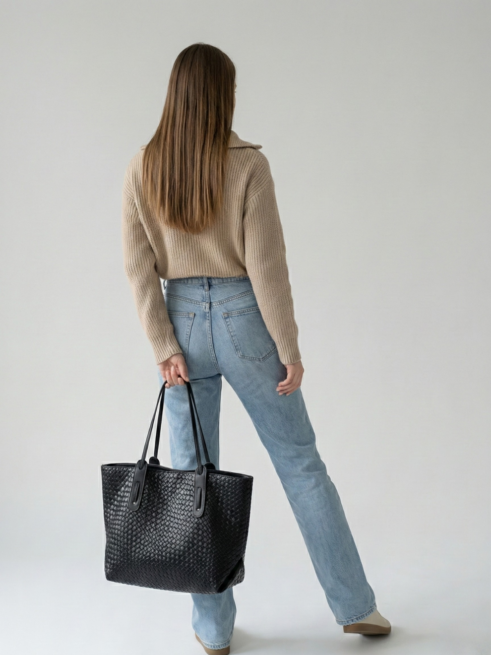 Large Vegan leather bag for work