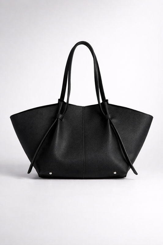 Large leather tote bag for work