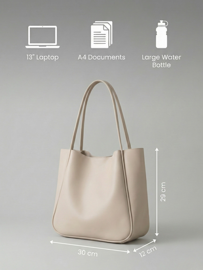 Large Vegan  leather work bag