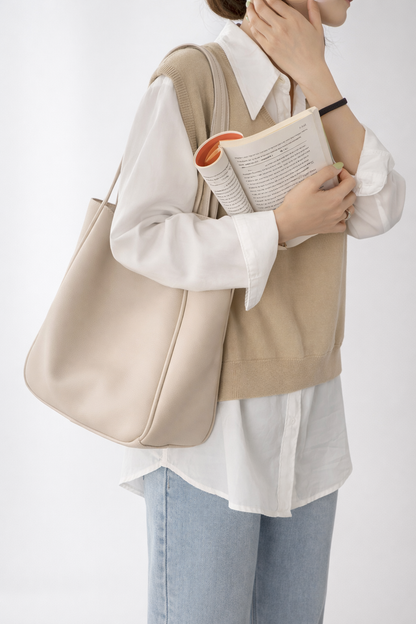 Large Vegan  leather work bag