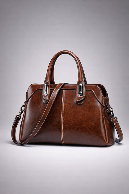 Leather bag for women work