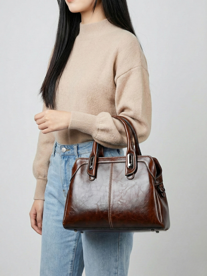 Leather bag for women work