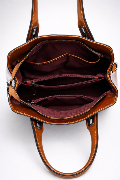 Leather bag for women work