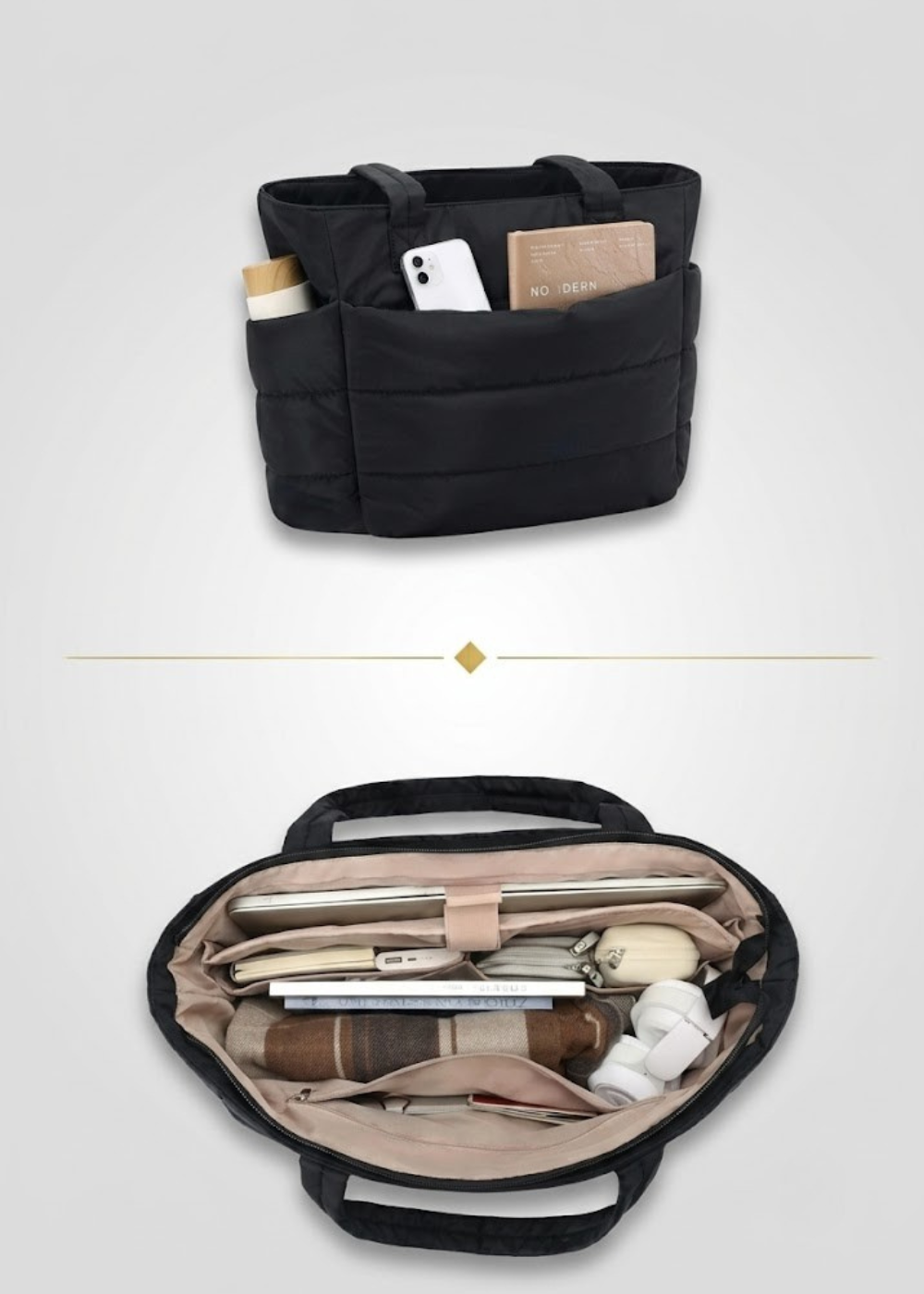 Puffer Quilted Tote Bag | Amsterdam