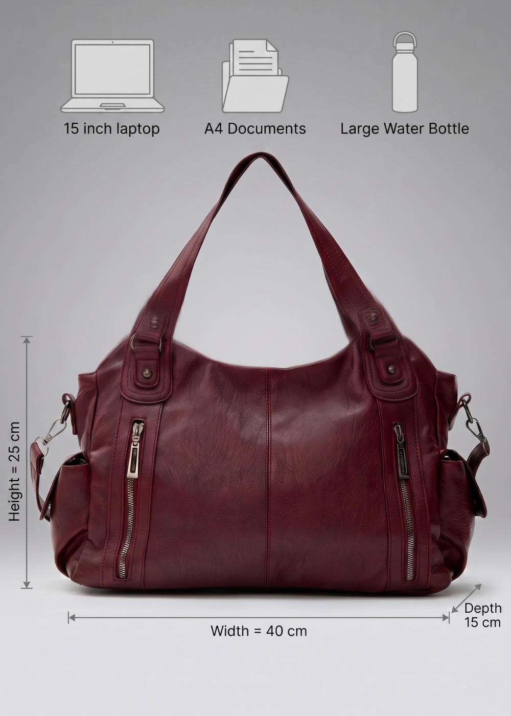 Burgundy  university bag | VENEZIA