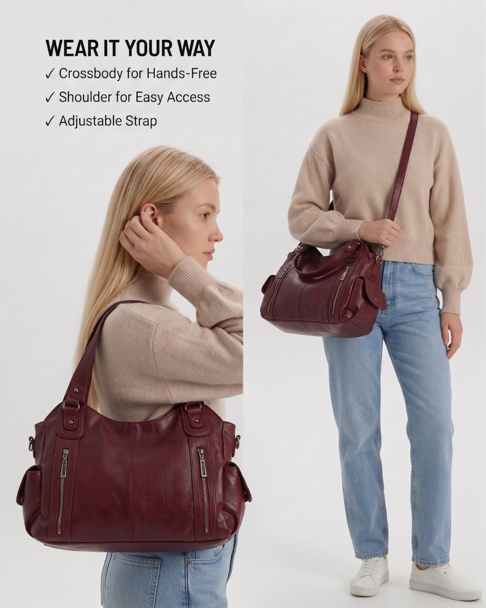 Burgundy  university bag | VENEZIA