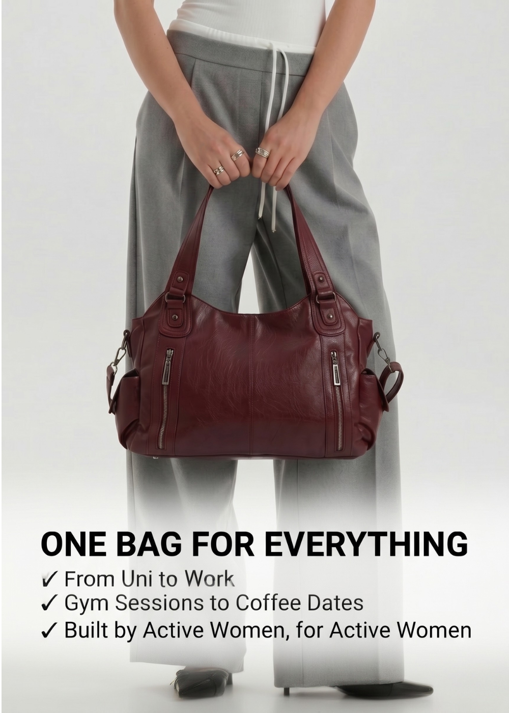 Burgundy  university bag | VENEZIA