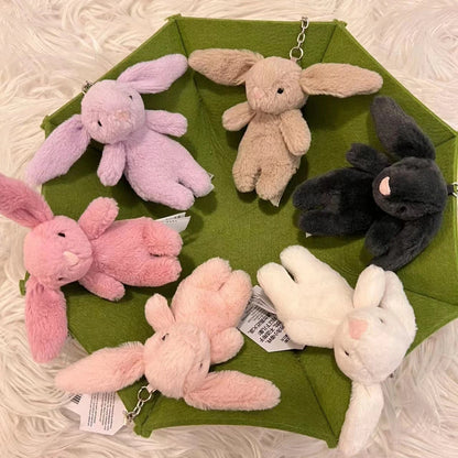 Plush Rabbit Bag Charm & Keychain – Soft Beige