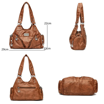 Small brown handbag for school