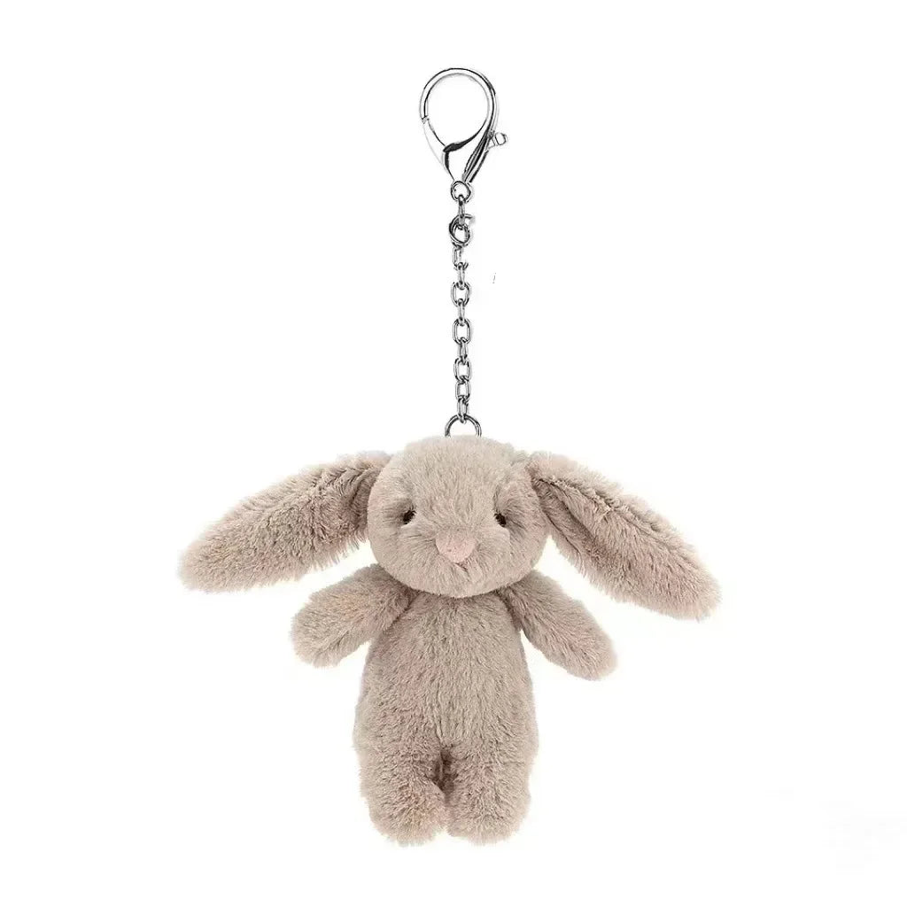 Plush Rabbit Bag Charm & Keychain – Soft Beige