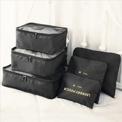 6-Piece Packing Cubes Set – Waterproof Travel Organisers for Luggage