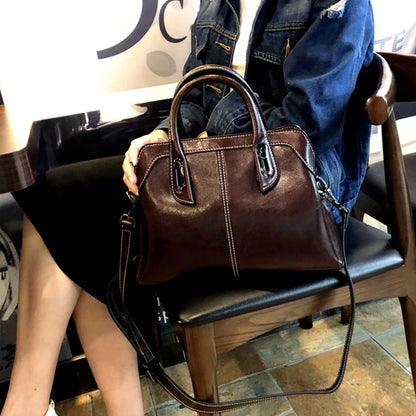 Leather bag for women work