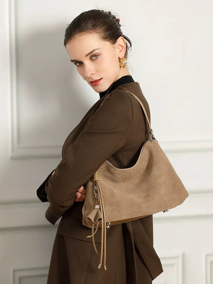 Suede Fringe Hobo Bag | Mainz