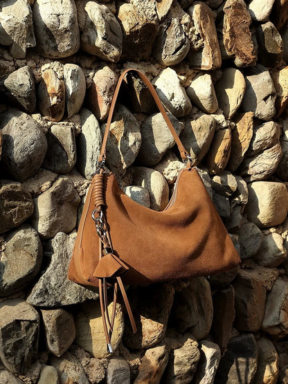 Suede Fringe Hobo Bag | Mainz
