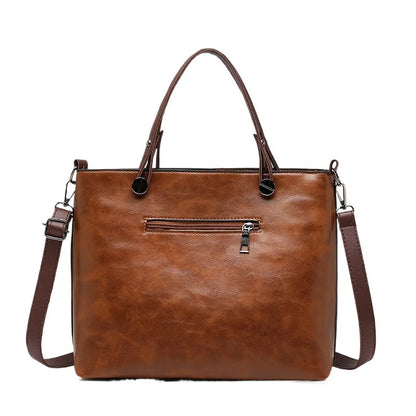 Retro Square leather  Tote Bag, Krakow