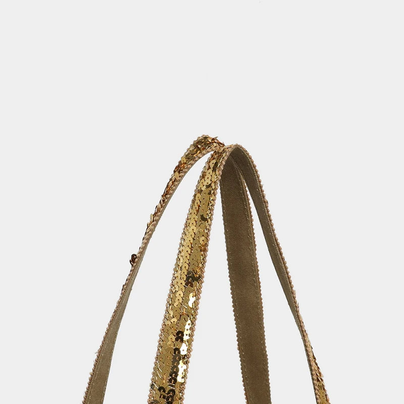 Black Work Bag  Canvas Tote with Sequin Detail | Naxos