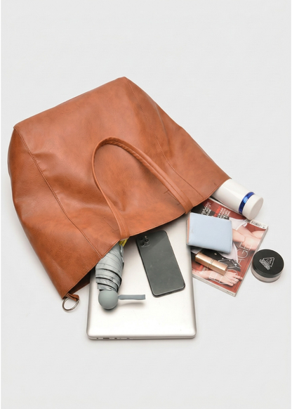 Shoulder Tote Bag for Work | Ring-Fold Clasp Closure