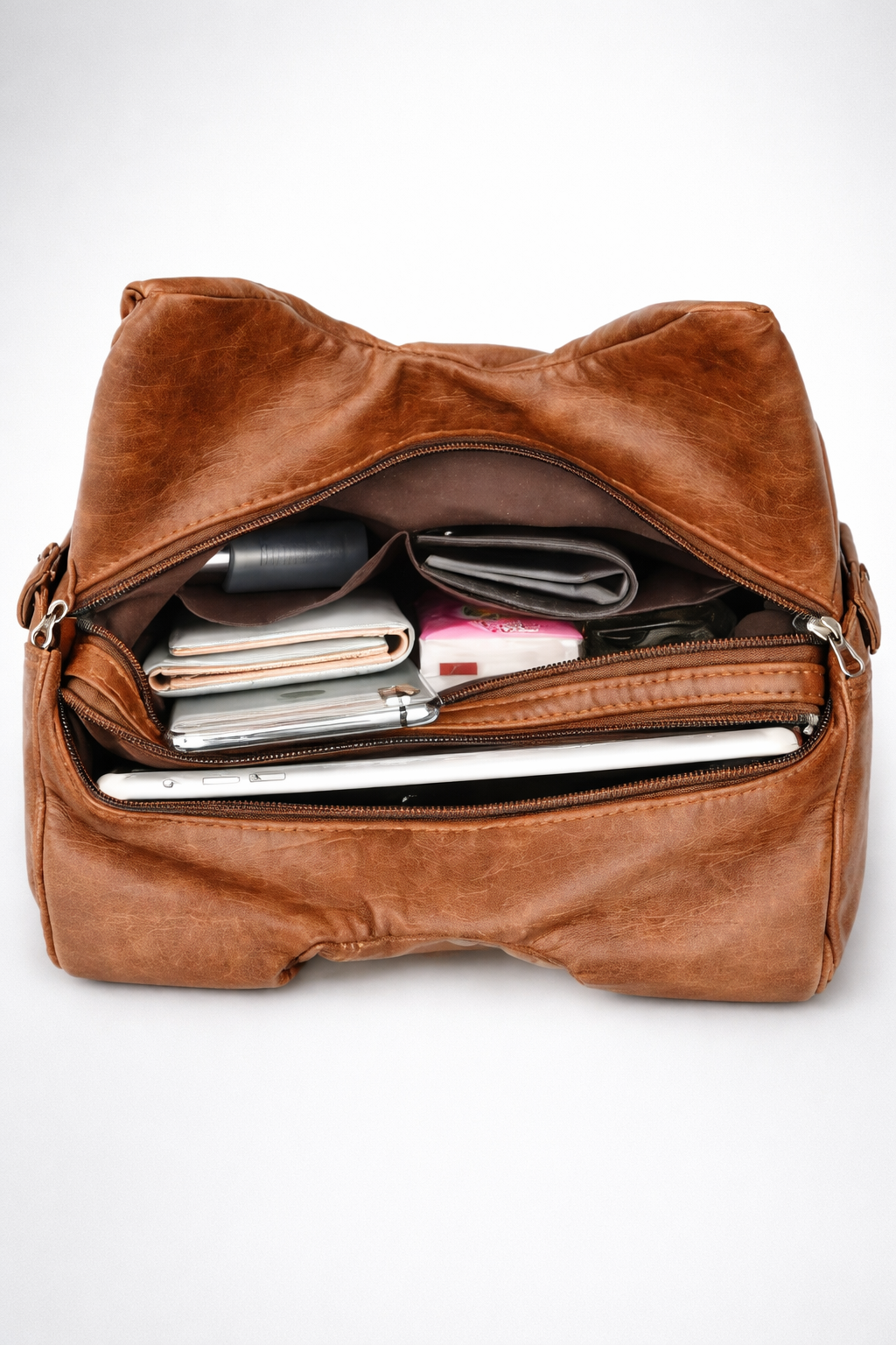 Small brown handbag for school