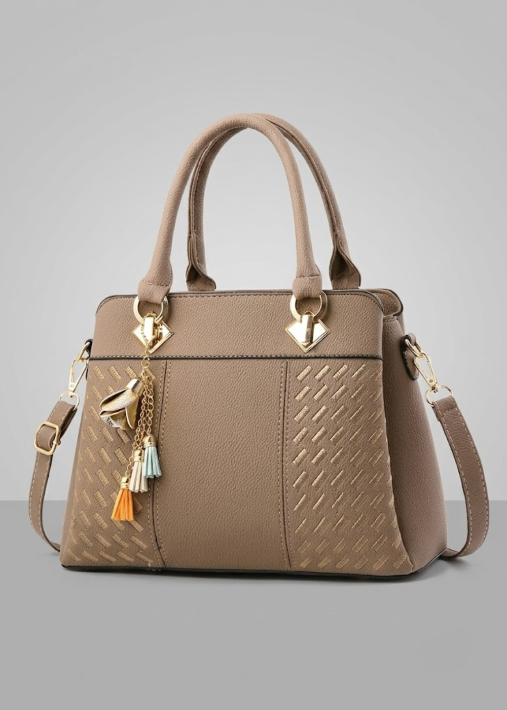 Woven Texture Satchel Bag | Malaga