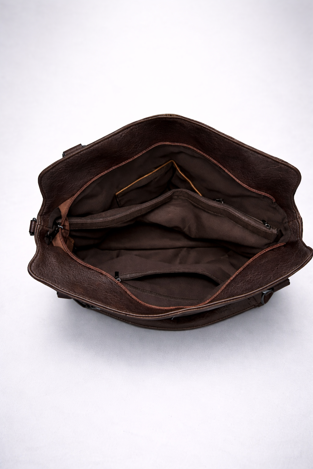 Soft vegan leather shoulder bag for school