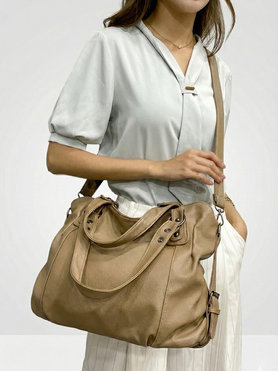 University vegan leather bag