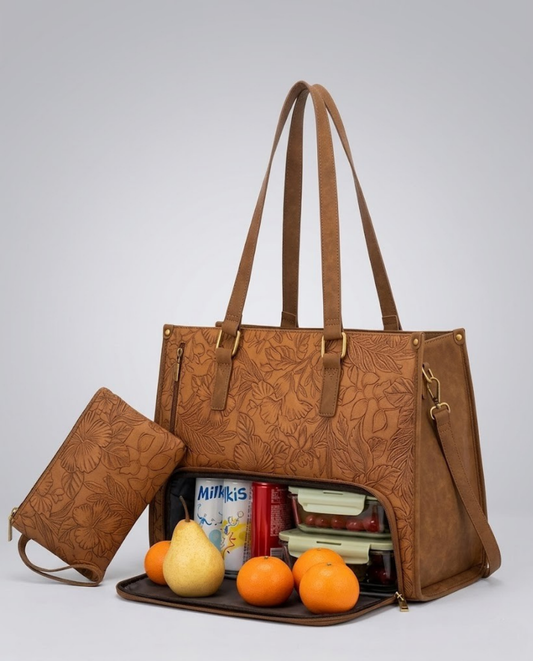 Brown Insulated Lunch Tote Bag for Women | The Clerkenwell