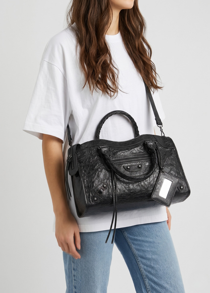 Black Handbag for School  Laptop & Everyday Carry | Athens