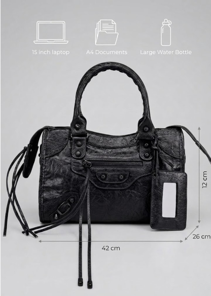 Black Handbag for School  Laptop & Everyday Carry | Athens