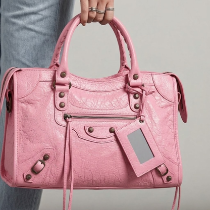 Pink Handbag for School with card holder |  Athens