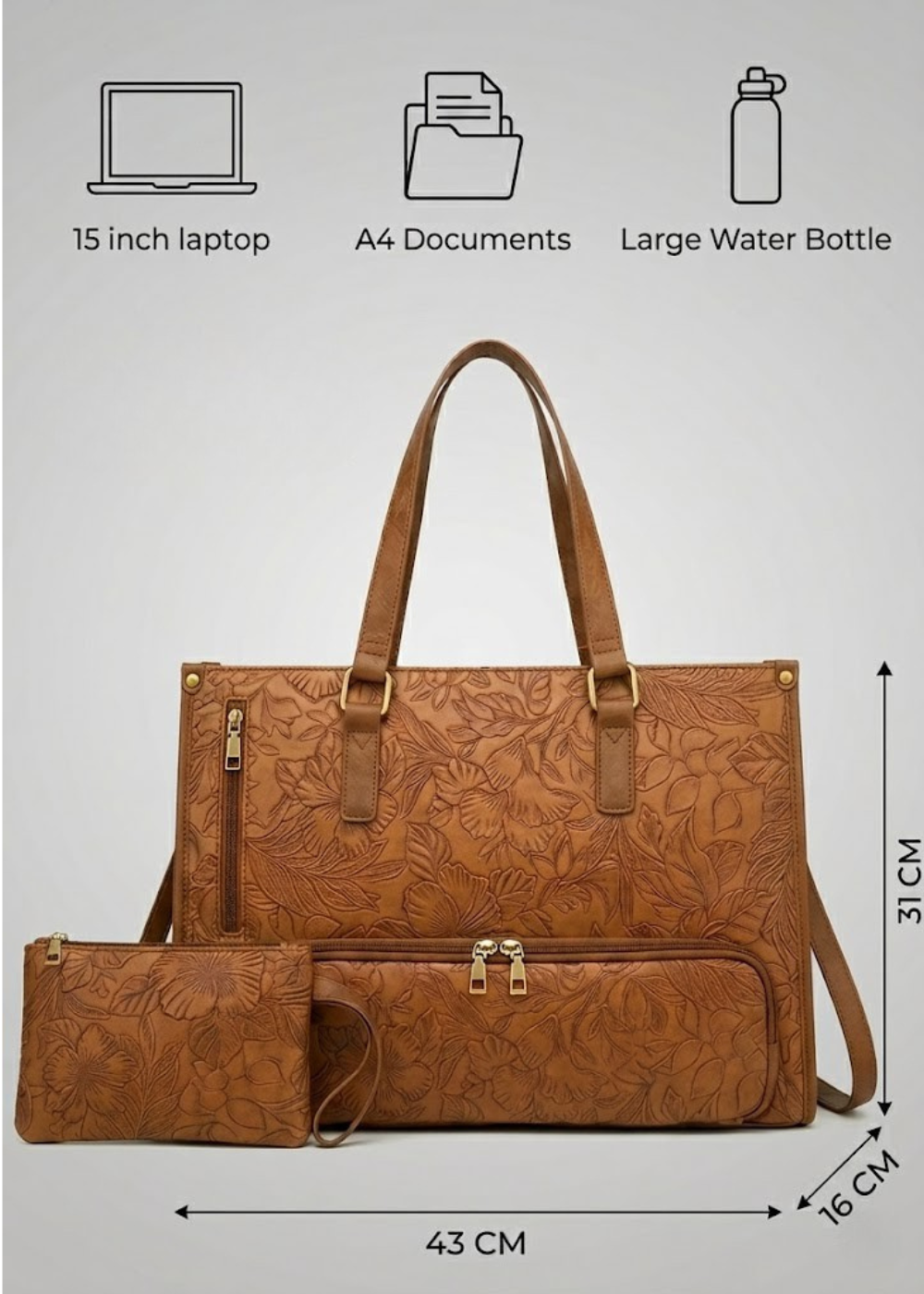 Brown Insulated Lunch Tote Bag for Women | The Clerkenwell