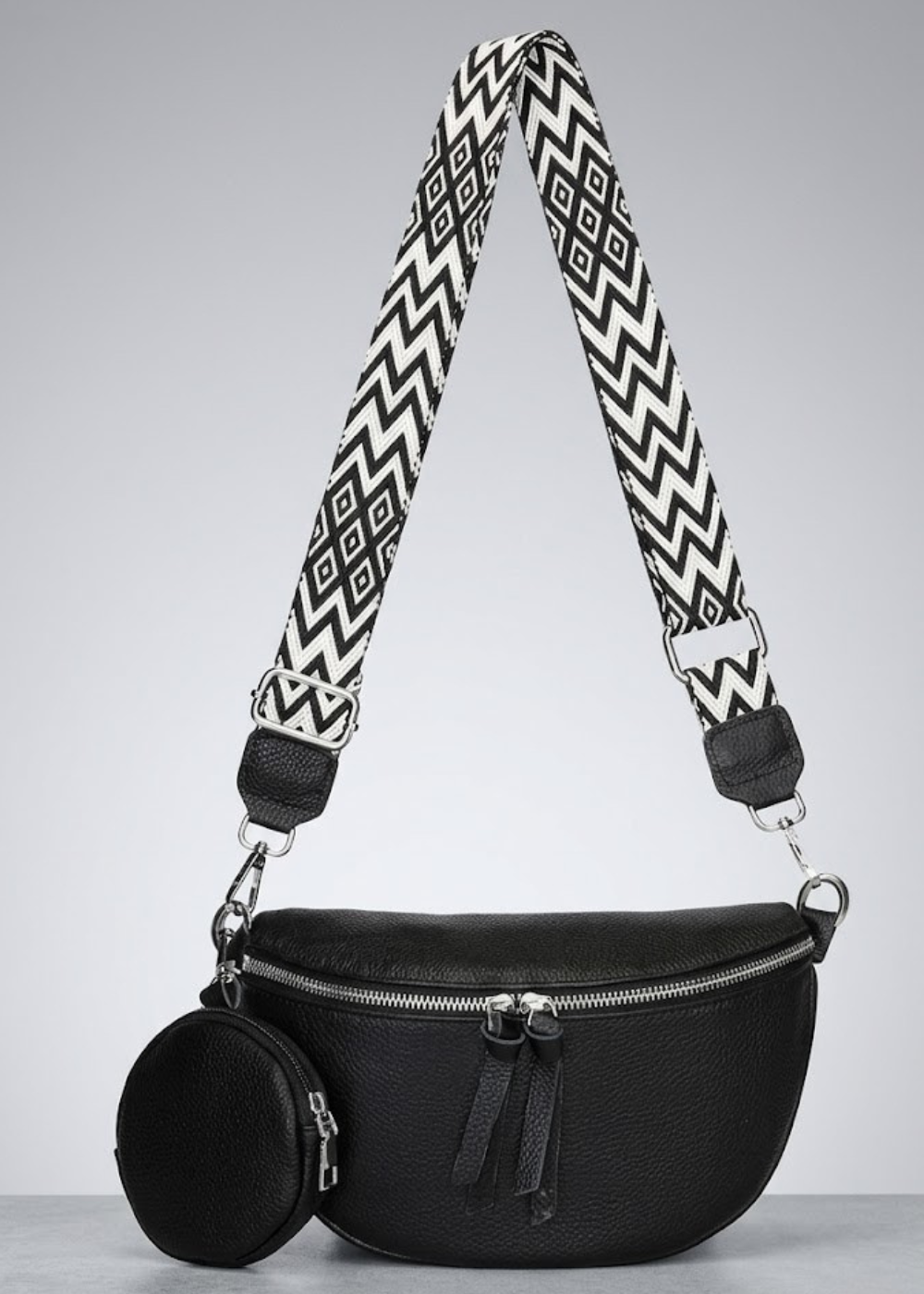 Black Crossbody Belt Bag