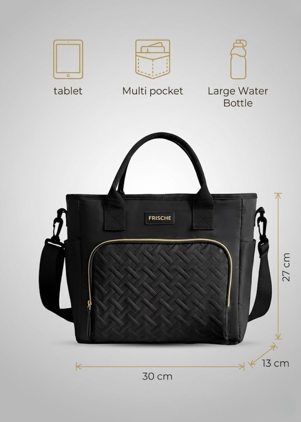 Black Ladies Lunch Tote Bag | The Belgravia