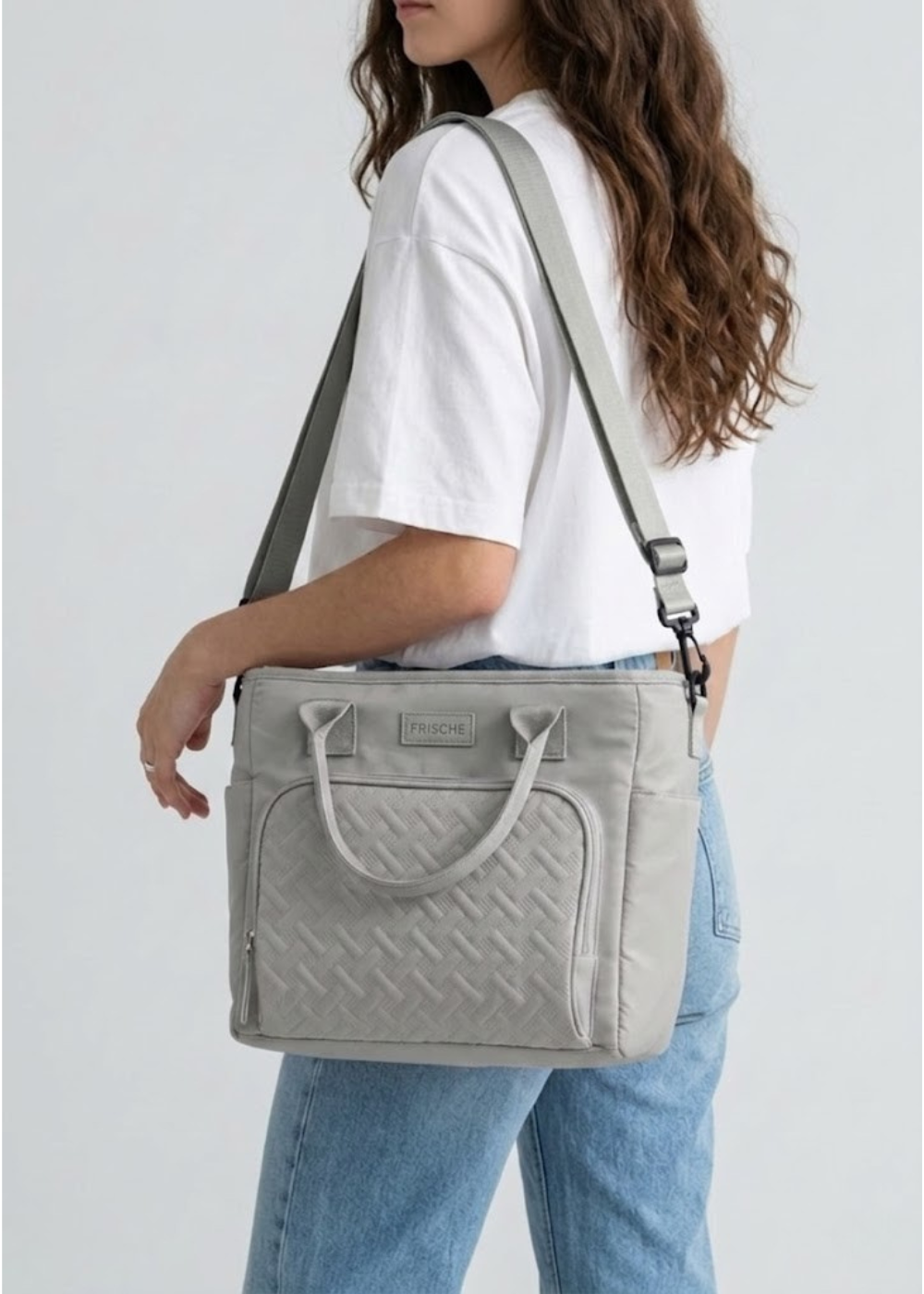 Grey Ladies Lunch Tote Bag | The Belgravia