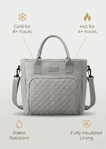 Grey Ladies Lunch Tote Bag | The Belgravia