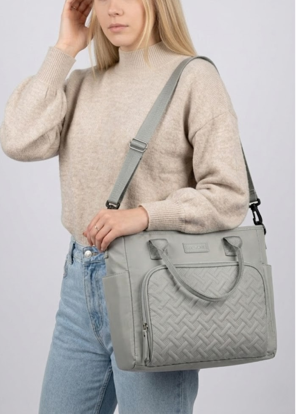 Grey Ladies Lunch Tote Bag | The Belgravia