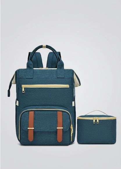 2-in-1 Blue Insulated Backpack with Laptop Compartment