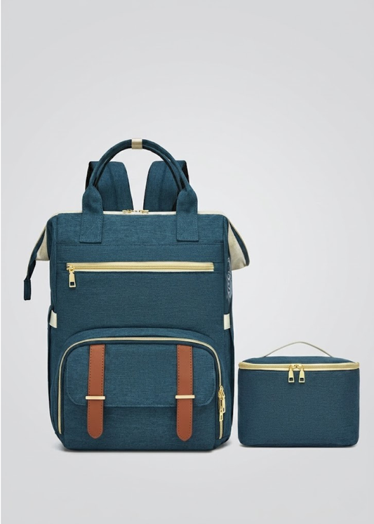 2-in-1 Blue Insulated Backpack with Laptop Compartment
