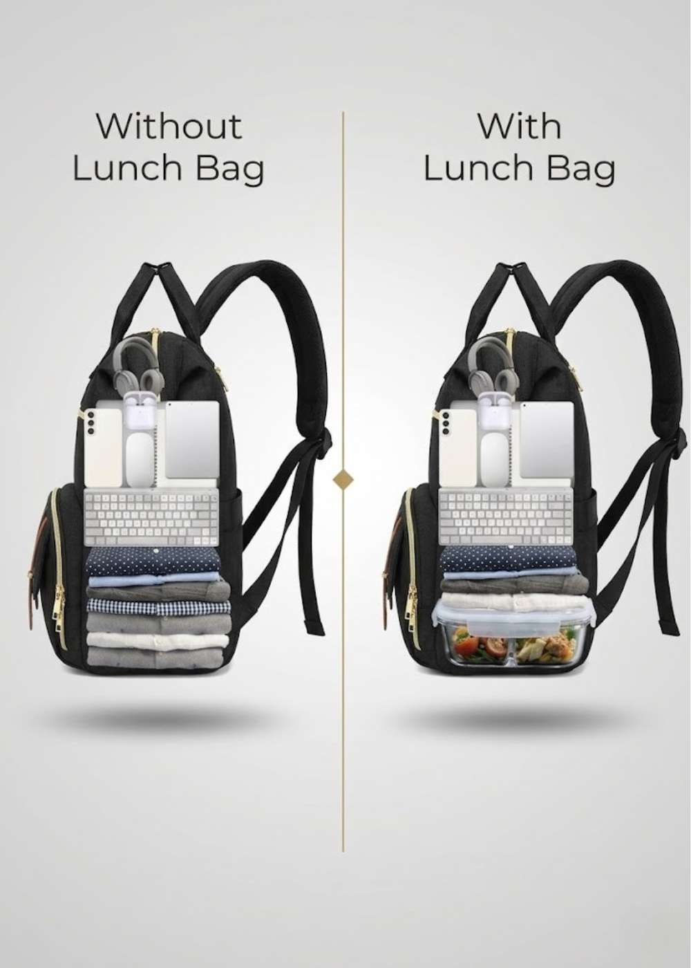 Lunch Backpack for Women with 15.6" Laptop Compartment