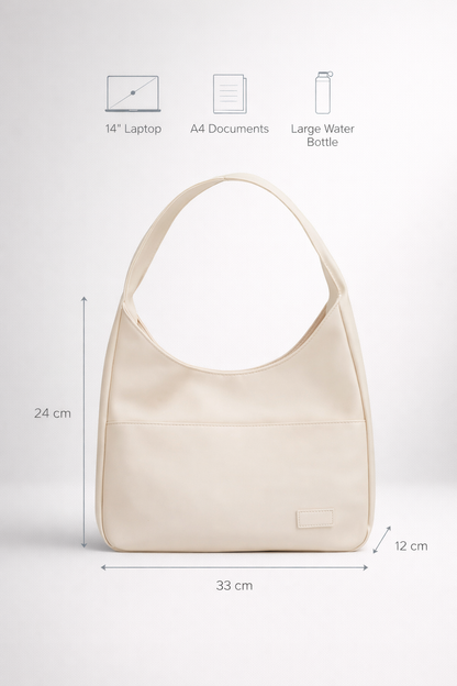White handbag for school
