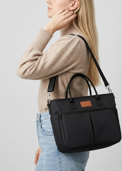 Black Waterproof Ladies Lunch Tote Bag | The Fitzroy