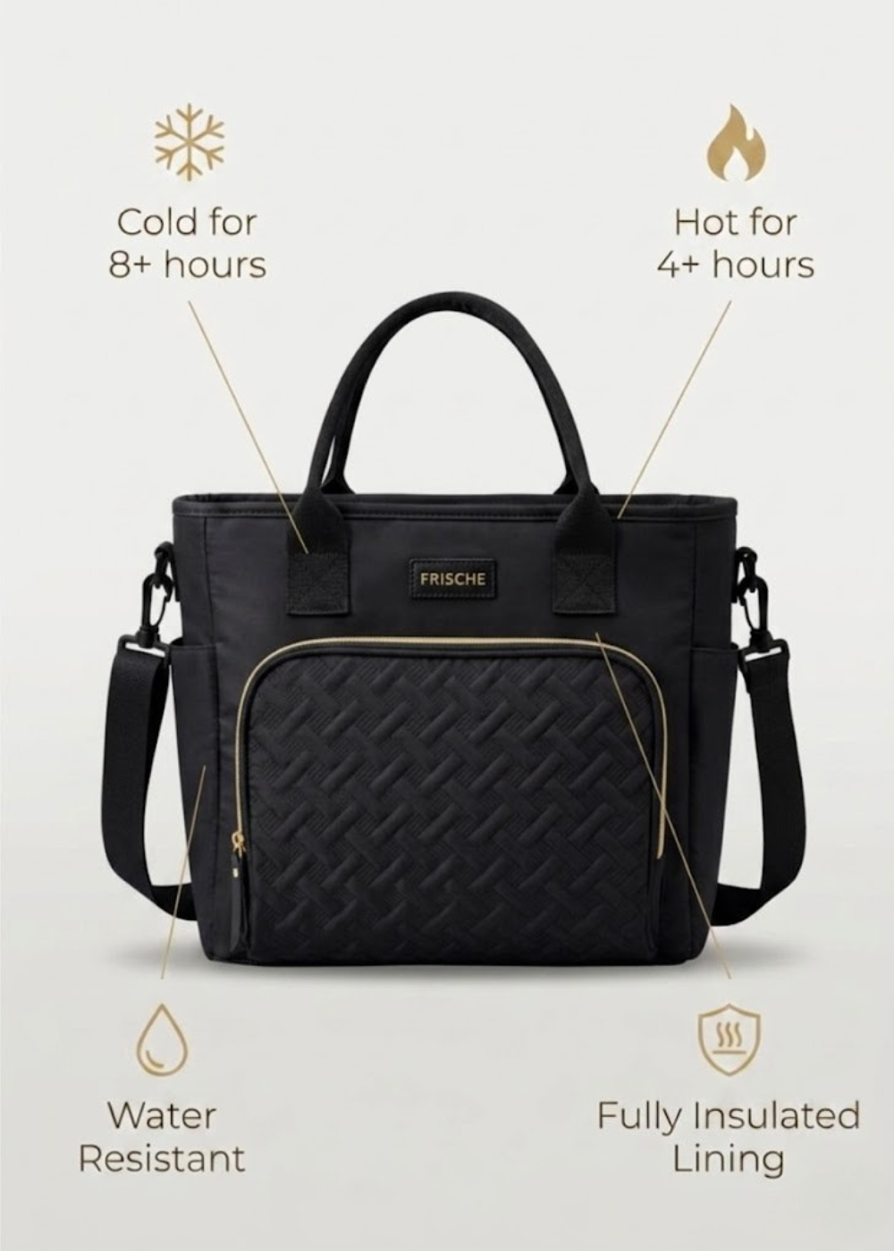 Black Ladies Lunch Tote Bag | The Belgravia