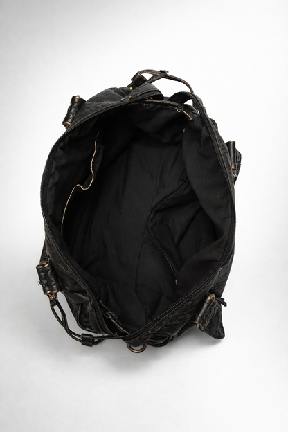 black handbag for school with zipper pockets | PALERMO