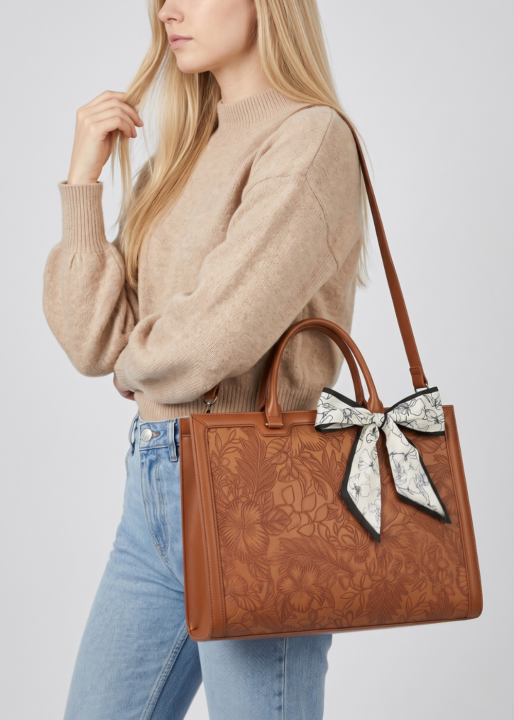 Work Tote Bag — Embossed Multi-pocket & Laptop bag | Corfu
