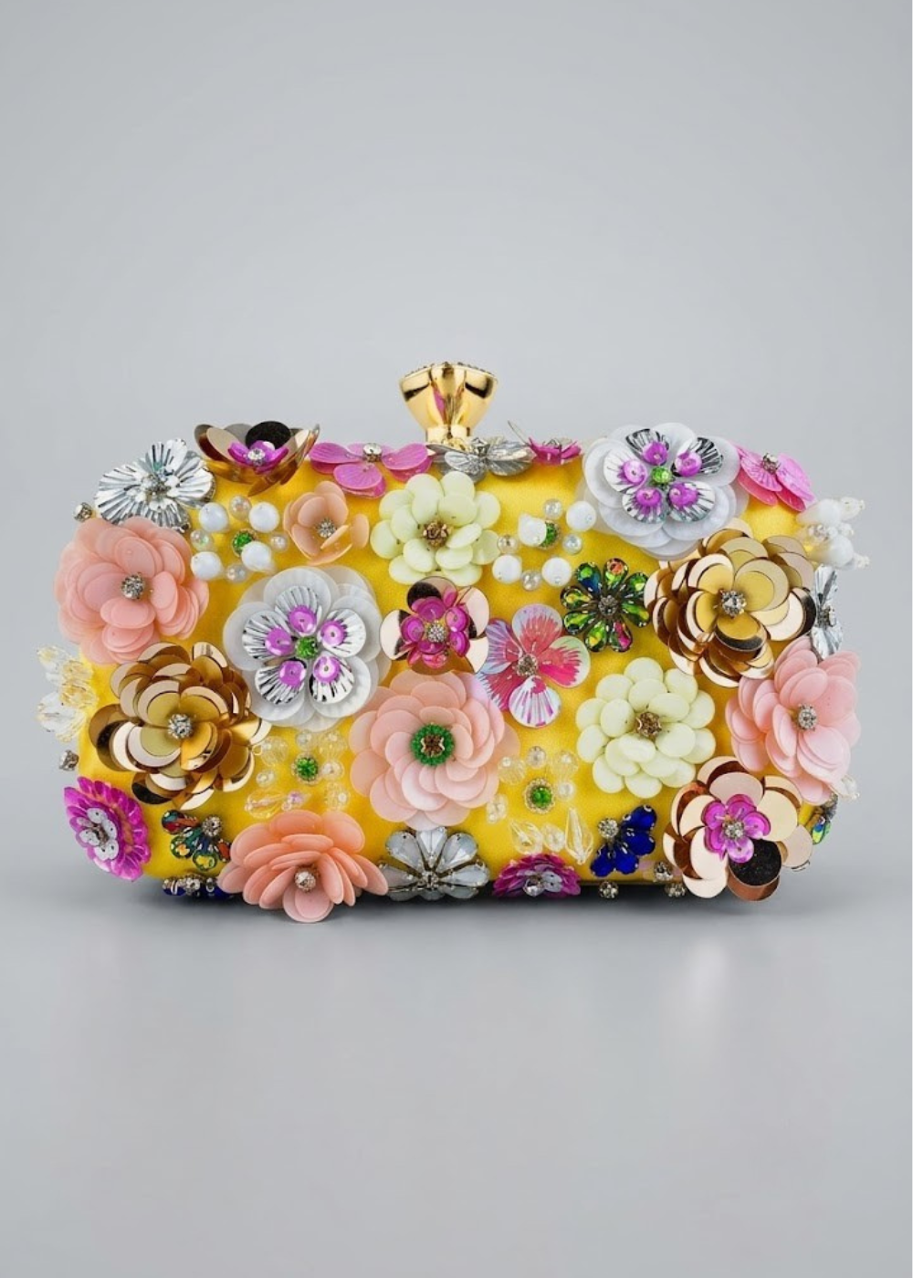 Beaded Floral Evening Clutch bag | Monaco