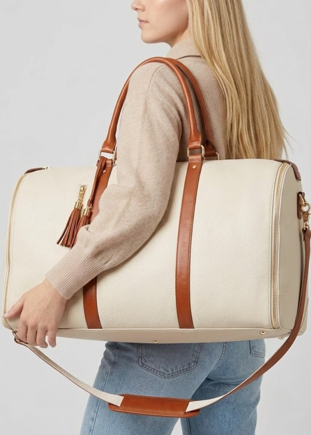 Beige Weekender Bag for Women | Sojourn