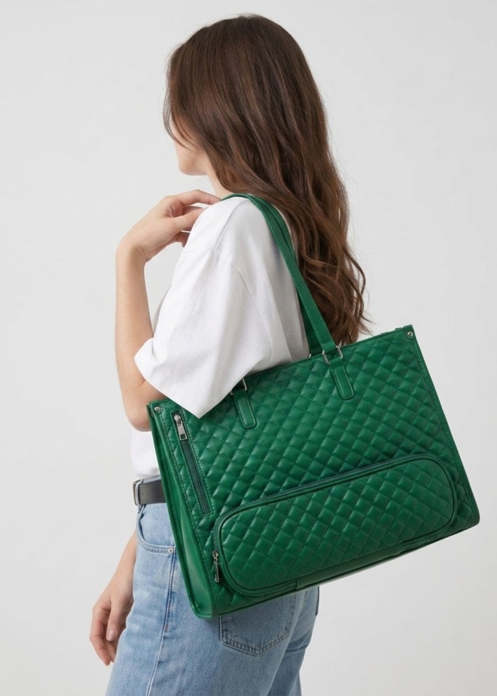 Green Insulated  Ladies Lunch Tote Bag |The Clerkenwell